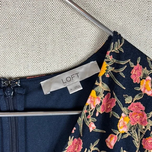 Loft > Floral Wrap Short Sleeve Dress 4 - Picture 2 of 9